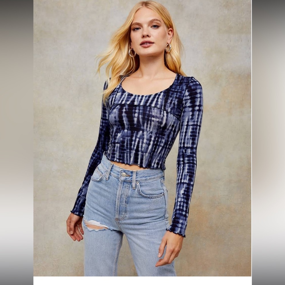 Top shop long sleeve crop top